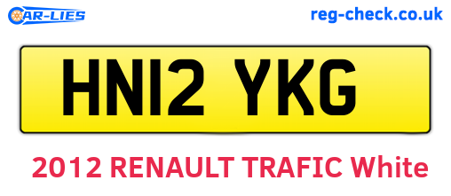 HN12YKG are the vehicle registration plates.