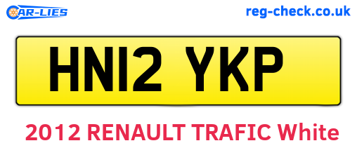 HN12YKP are the vehicle registration plates.