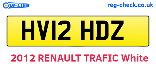 HV12HDZ are the vehicle registration plates.