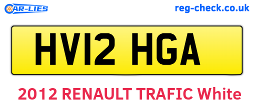 HV12HGA are the vehicle registration plates.