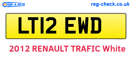 LT12EWD are the vehicle registration plates.