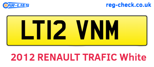 LT12VNM are the vehicle registration plates.