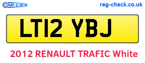 LT12YBJ are the vehicle registration plates.