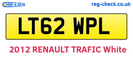 LT62WPL are the vehicle registration plates.