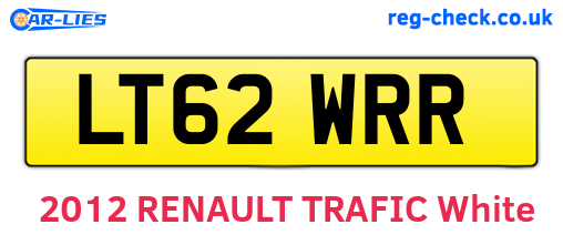 LT62WRR are the vehicle registration plates.