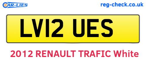 LV12UES are the vehicle registration plates.