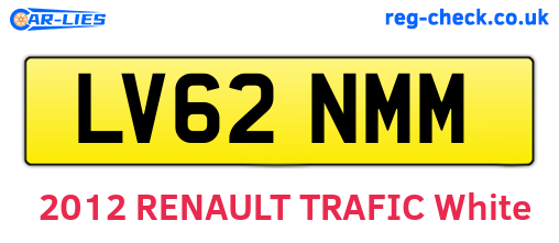 LV62NMM are the vehicle registration plates.