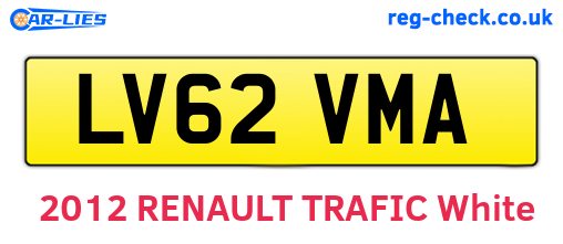LV62VMA are the vehicle registration plates.