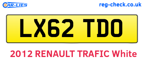 LX62TDO are the vehicle registration plates.