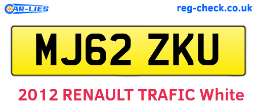 MJ62ZKU are the vehicle registration plates.
