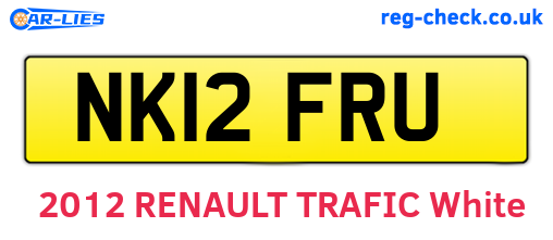 NK12FRU are the vehicle registration plates.