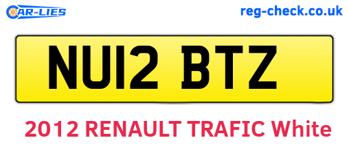 NU12BTZ are the vehicle registration plates.
