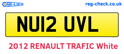 NU12UVL are the vehicle registration plates.