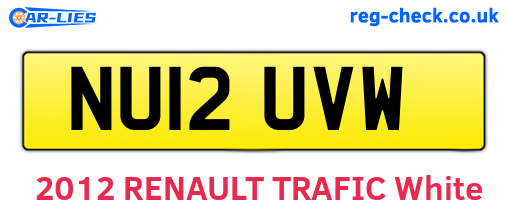 NU12UVW are the vehicle registration plates.