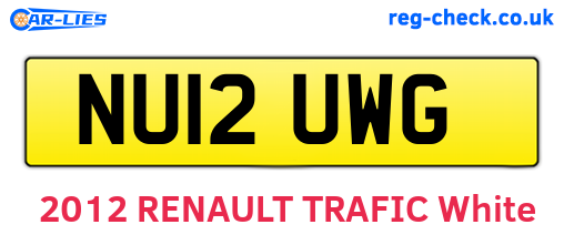 NU12UWG are the vehicle registration plates.