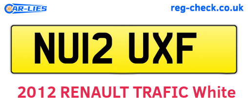 NU12UXF are the vehicle registration plates.