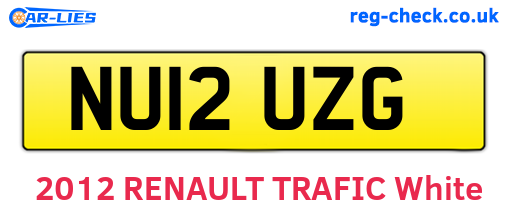 NU12UZG are the vehicle registration plates.