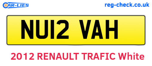 NU12VAH are the vehicle registration plates.