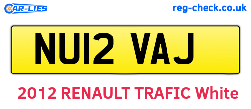 NU12VAJ are the vehicle registration plates.