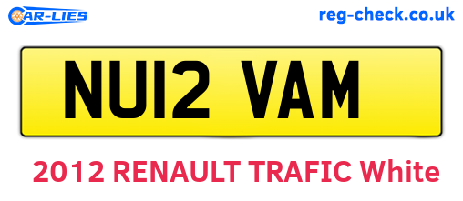 NU12VAM are the vehicle registration plates.