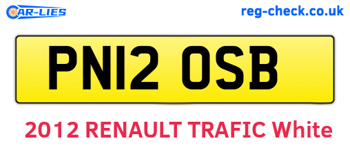 PN12OSB are the vehicle registration plates.