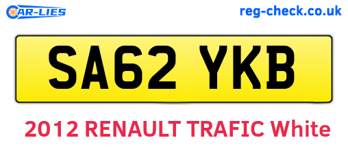 SA62YKB are the vehicle registration plates.