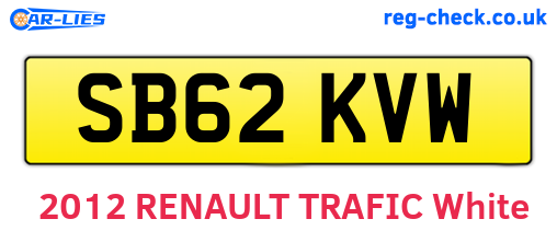 SB62KVW are the vehicle registration plates.