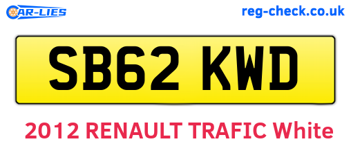 SB62KWD are the vehicle registration plates.