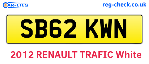 SB62KWN are the vehicle registration plates.