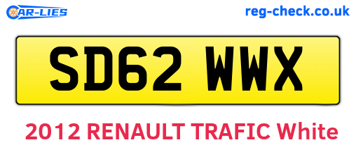 SD62WWX are the vehicle registration plates.