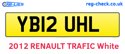 YB12UHL are the vehicle registration plates.