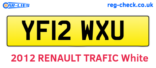 YF12WXU are the vehicle registration plates.
