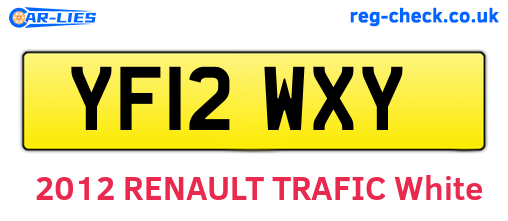 YF12WXY are the vehicle registration plates.