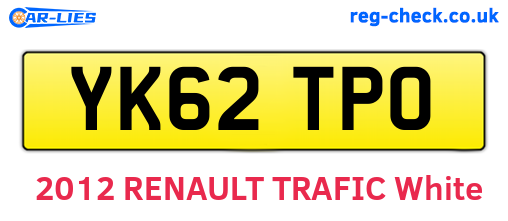 YK62TPO are the vehicle registration plates.