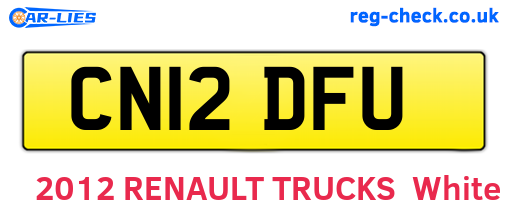 CN12DFU are the vehicle registration plates.