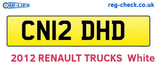 CN12DHD are the vehicle registration plates.