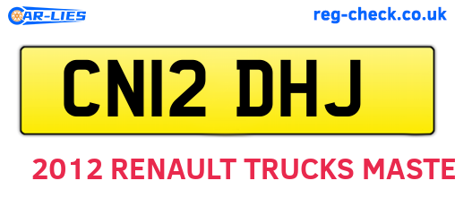 CN12DHJ are the vehicle registration plates.