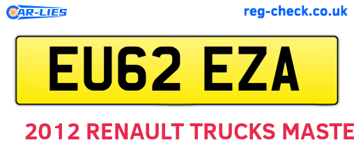 EU62EZA are the vehicle registration plates.