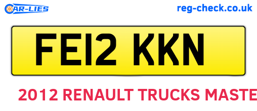 FE12KKN are the vehicle registration plates.