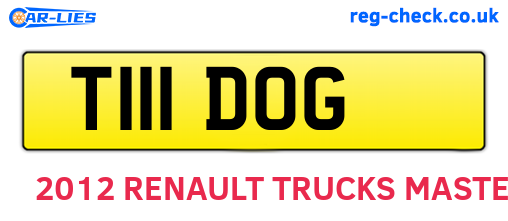 T111DOG are the vehicle registration plates.