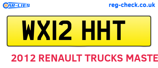WX12HHT are the vehicle registration plates.