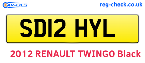 SD12HYL are the vehicle registration plates.