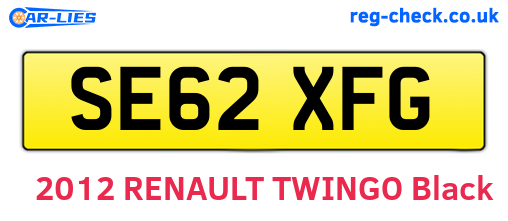 SE62XFG are the vehicle registration plates.