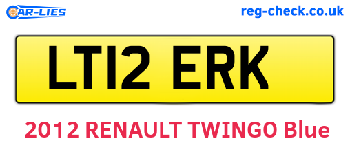 LT12ERK are the vehicle registration plates.