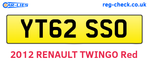 YT62SSO are the vehicle registration plates.