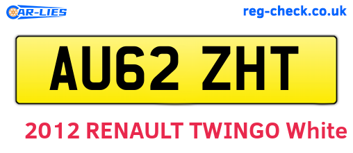 AU62ZHT are the vehicle registration plates.