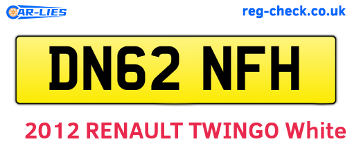 DN62NFH are the vehicle registration plates.
