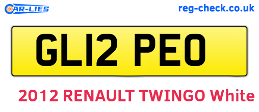 GL12PEO are the vehicle registration plates.