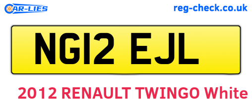 NG12EJL are the vehicle registration plates.