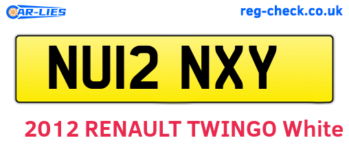NU12NXY are the vehicle registration plates.